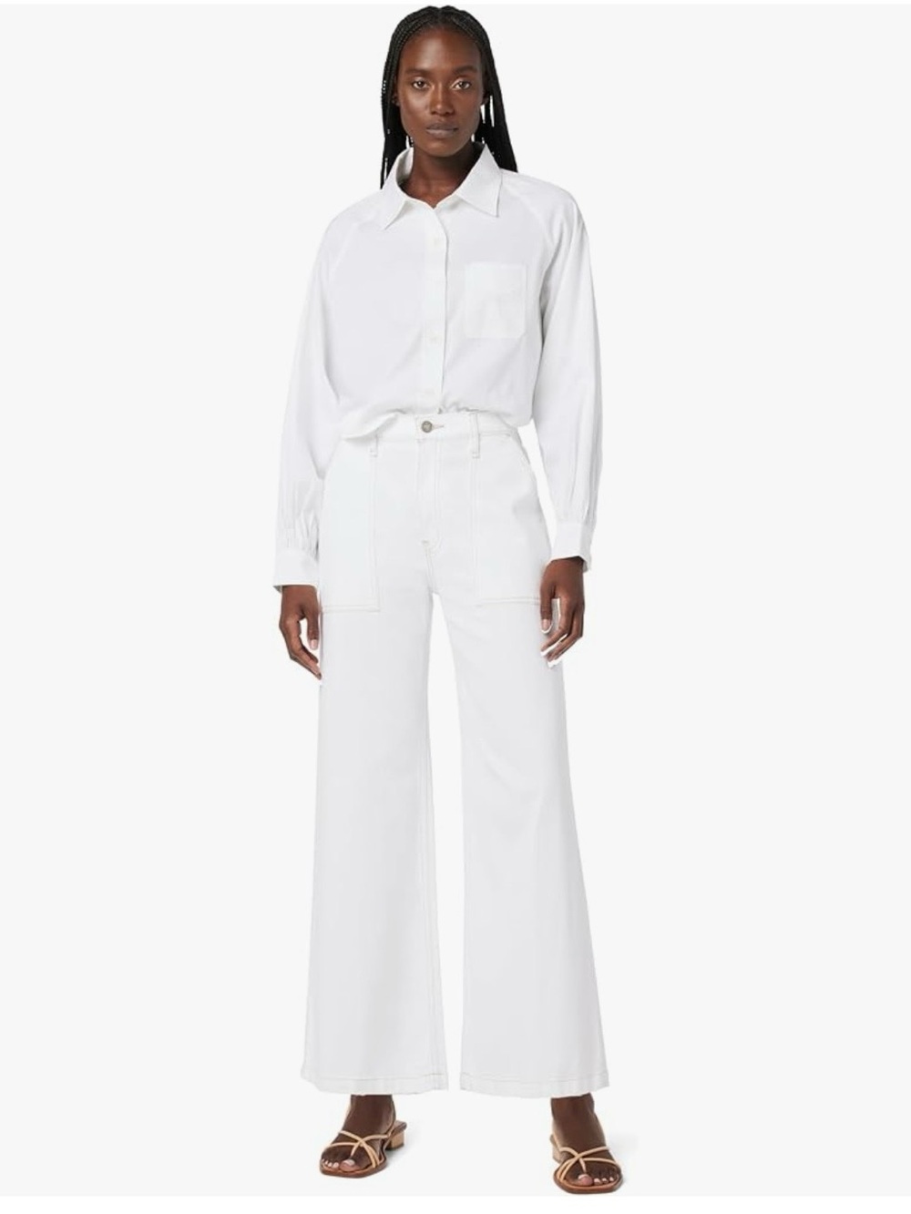 Hudson Jeans Women's White Wide Leg Flare Jeans